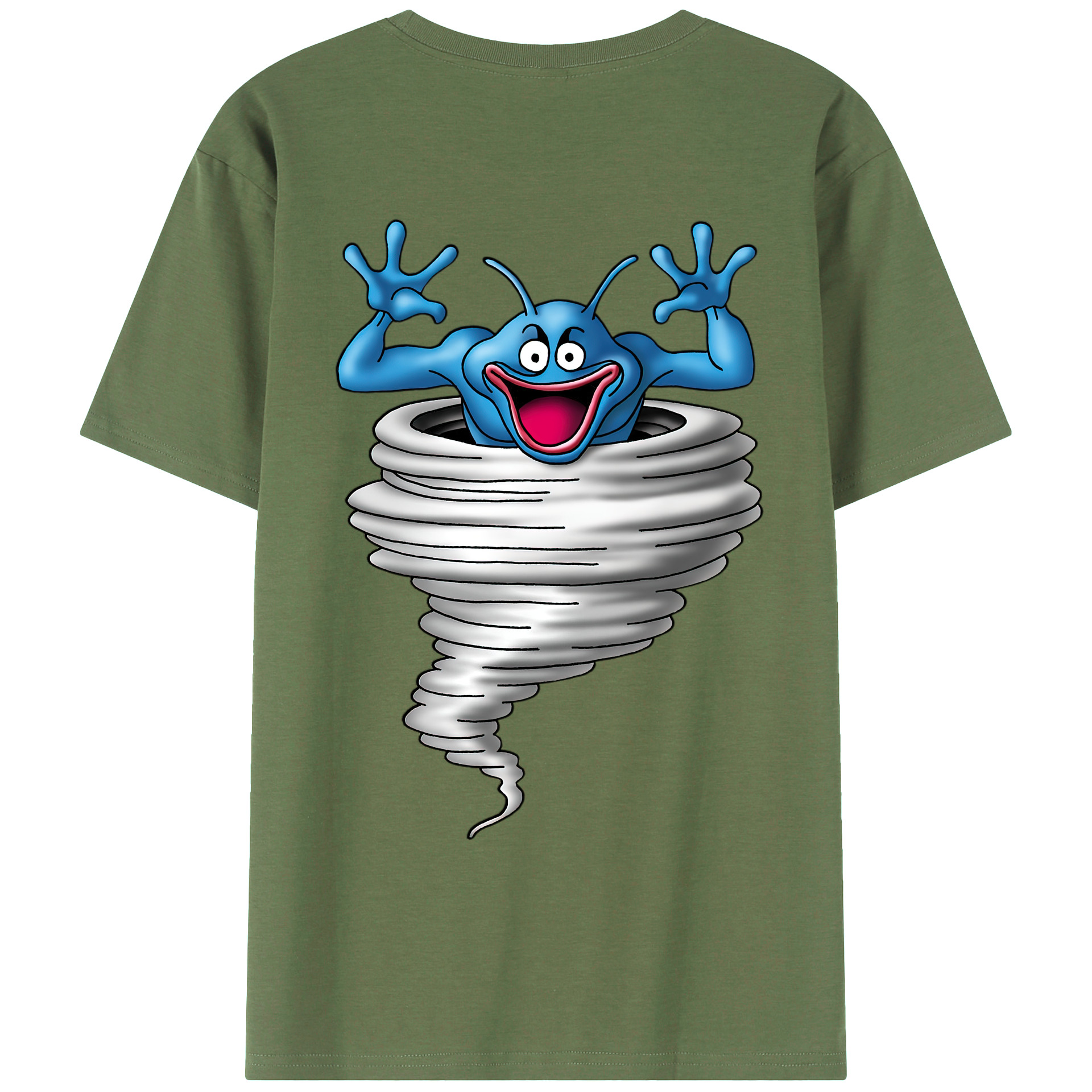 （画像用） ドラゴンクエスト Doragon Kuesuto Dragon Quest 綿100％ メンズ半袖Tシャツ（バックプリント） 通気性
